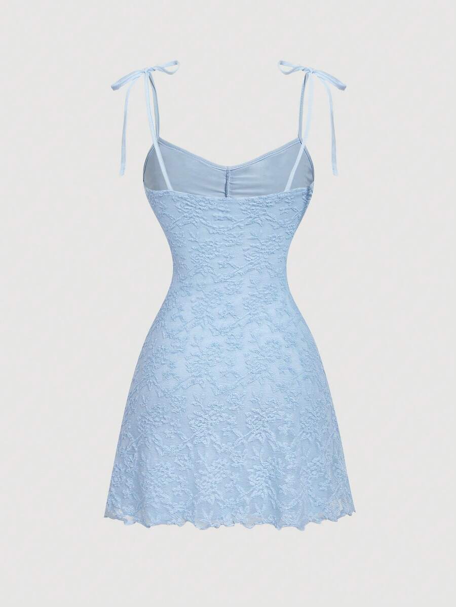 Women's Jacquard Apricot A Line Dress Ruched Bust Tie Bow Shoulder Adjustable Waist Elegant Summer Vacation Party Festival Boho Style