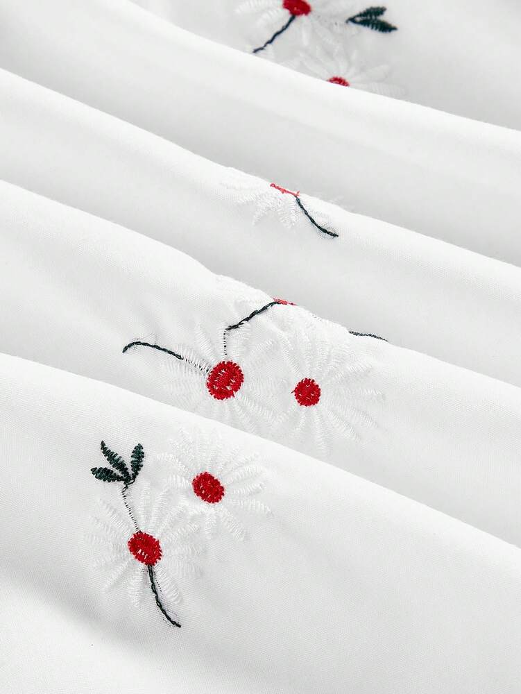 Women's Floral Embroidery Cami Dress With Lace Patchwork Elegant Summer Outfit Romantic Vacation Holiday Party Evening Wear For Ladies