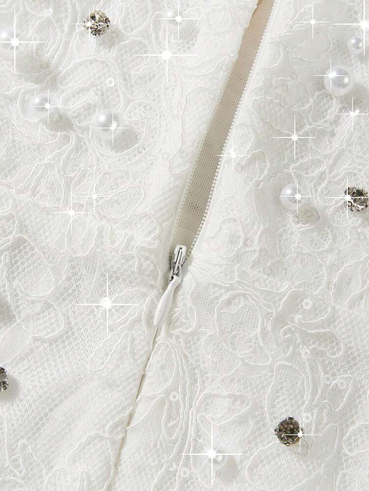 Women's Deep V Neck Diamond Studded Mini Dress Sexy Mature Elegant Style Graduation Party Evening Cocktail Outfit Fashion Clothing